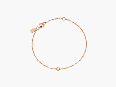 Solitaire diamond bracelet "NOW"