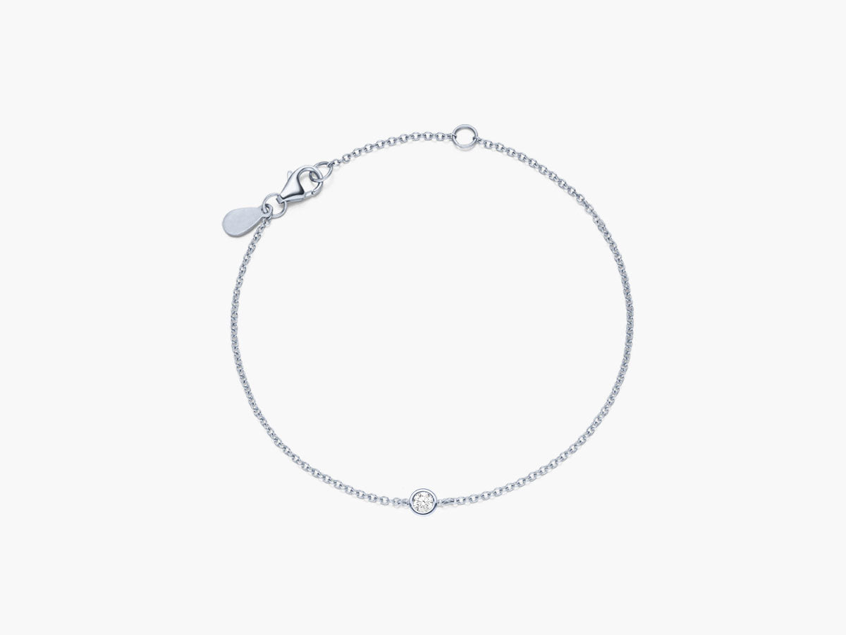 Solitaire diamond bracelet "NOW"