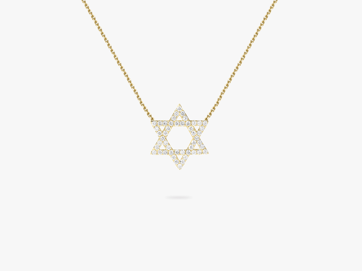 Star of David Diamond Necklace