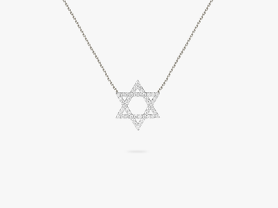 Star of David Diamant Halskette