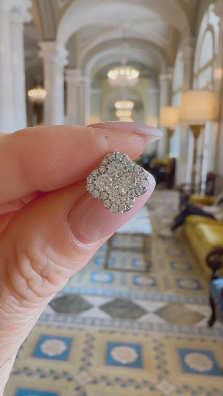 "Legacy of Elegance" - Classic Vintage Inspired Diamond Stud Earrings
