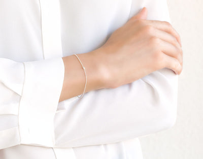 Solitär Diamant Armband - hochwertiger Diamant <br> 925 Sterling Silber - Giselle Jewelry CH - 2