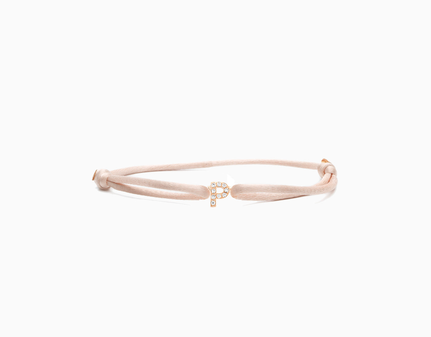 DIAMOND LETTERS SILK BRACELET