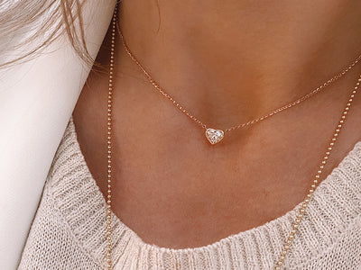 CARDIA Choker - Floating Heart Diamond