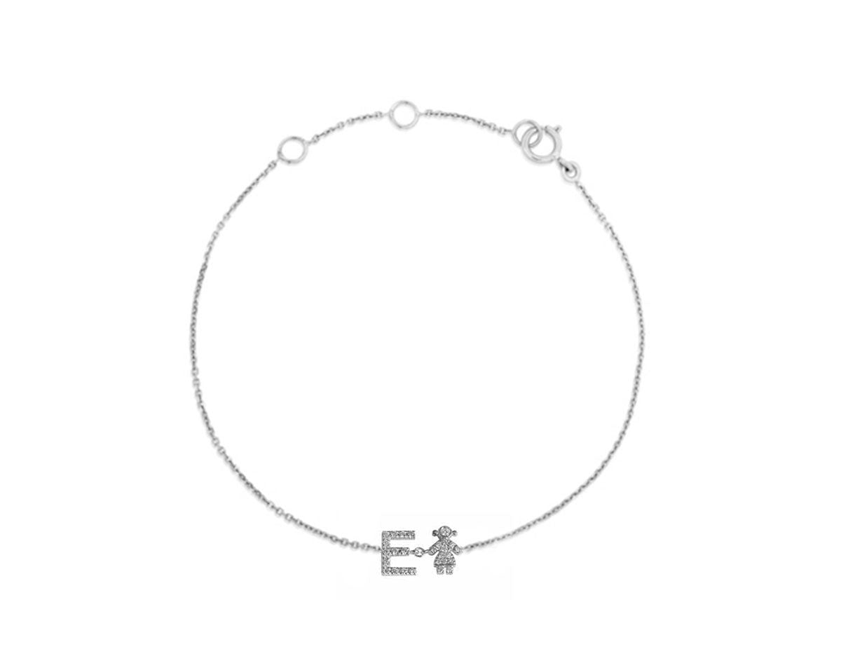 Petit ID Armband - Weissgold, Gelbgold, Roségold <br>funkelnde Diamanten - Giselle Jewelry CH - 1