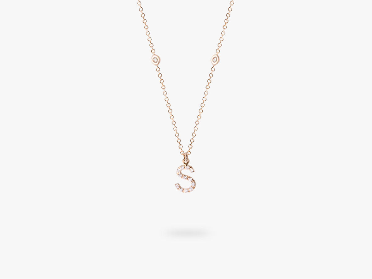 DIAMOND LETTERS NECKLACE - MERMAID EDITION II