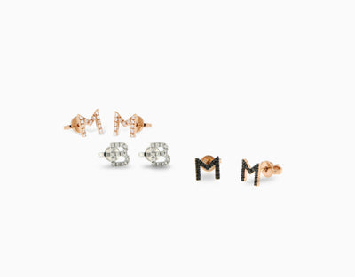 DIAMANT LETTRES CLOU D'OREILLE