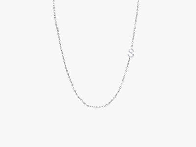 SIDEWAY DIAMOND LETTERS NECKLACE