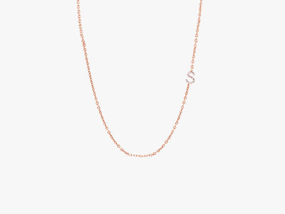 SIDEWAY DIAMOND LETTERS NECKLACE