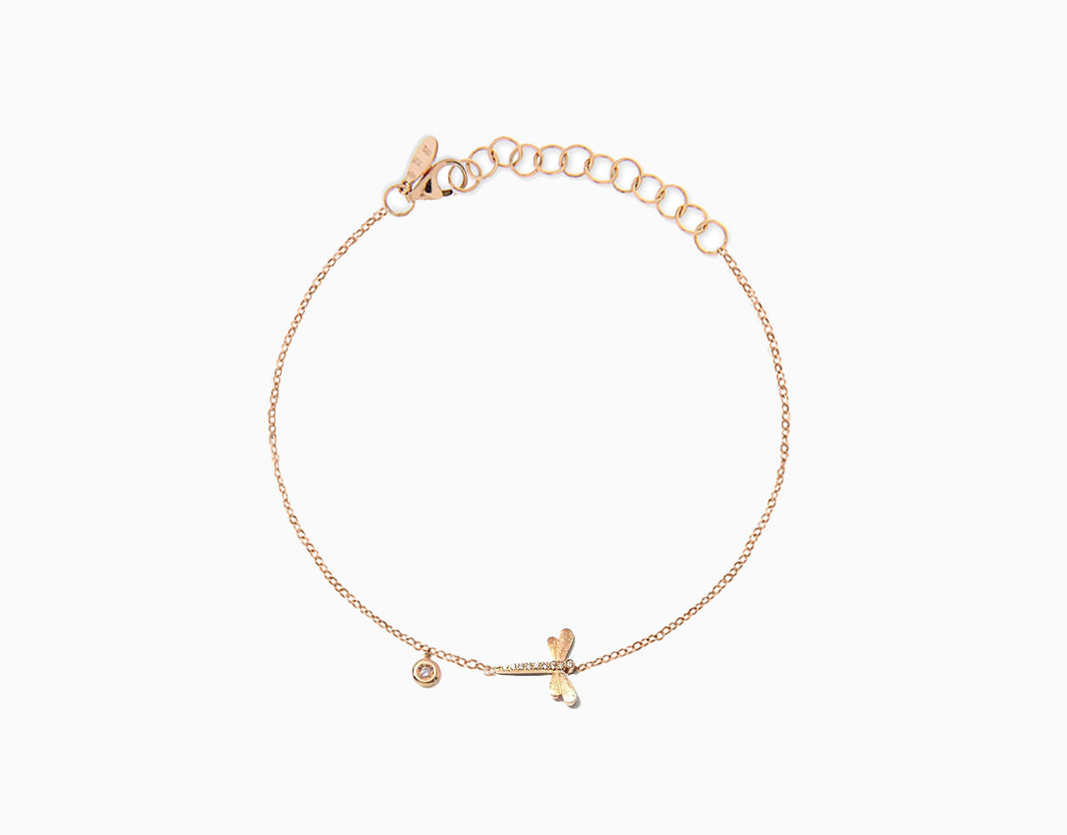 Dragonfly Diamant Fusskette