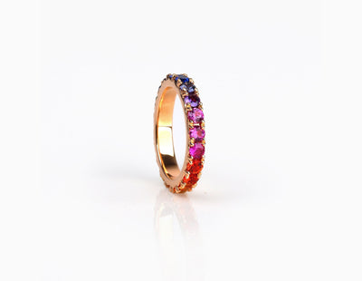 Rainbow Eternity Ring BIG