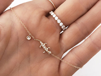 Dragonfly Diamant Fusskette