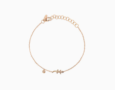 Gecko diamond anklet