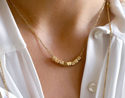 Gold Cubes Necklace