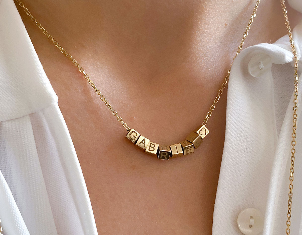 Gold Cubes Necklace