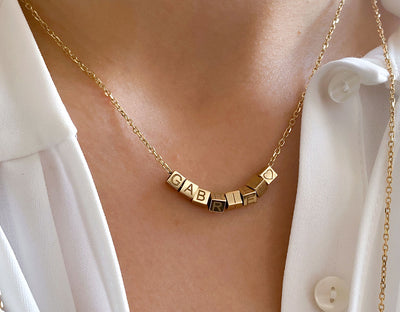 Gold Cubes Necklace
