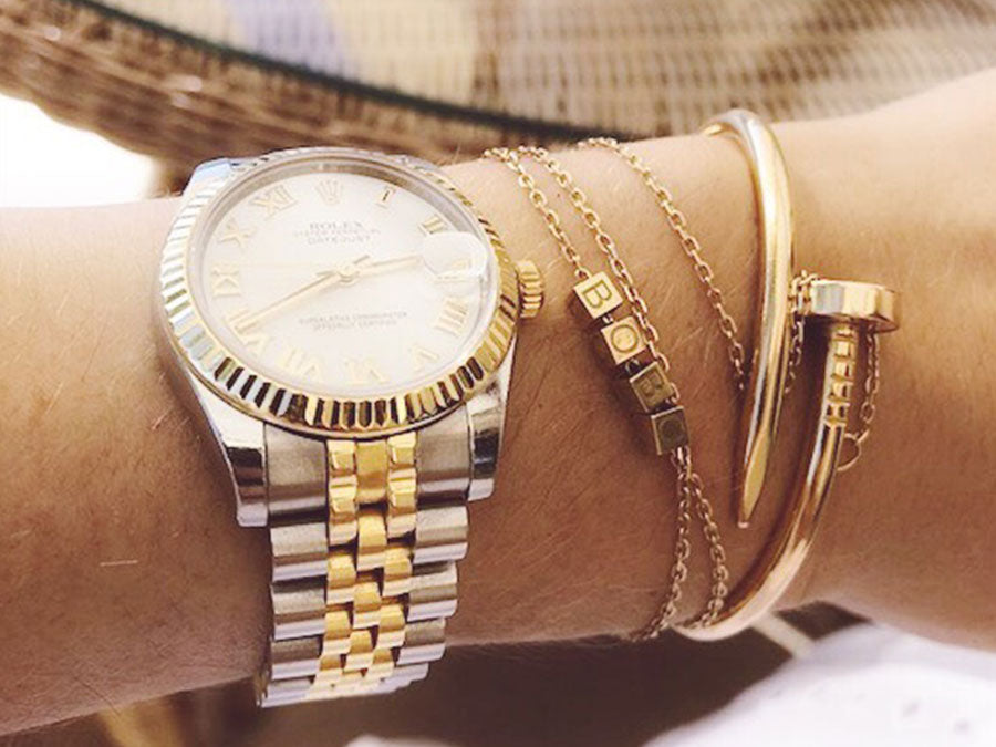 Gold Cubes Bracelet