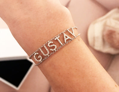 DIAMOND NAME ARM CHAIN (double chain)