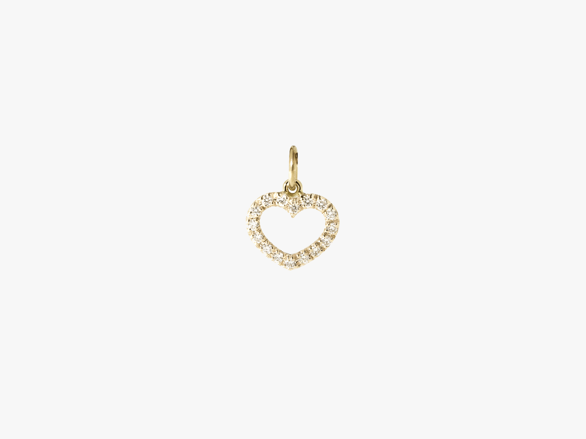 Coeur Diamant Charm (open)