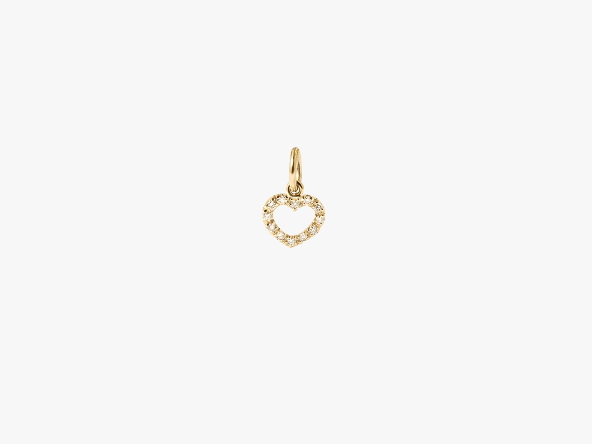 Herz Diamant Charm (open)