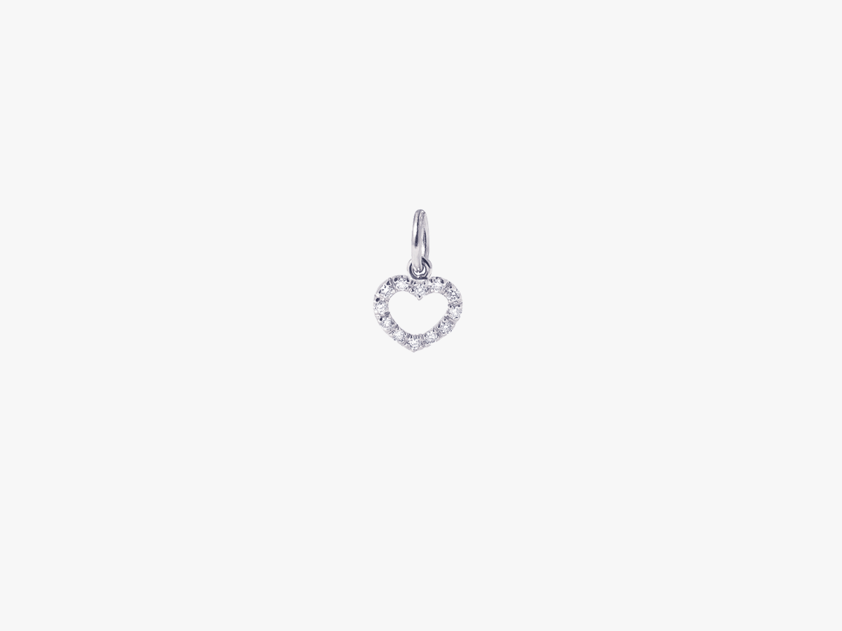 Coeur Diamant Charm (open)