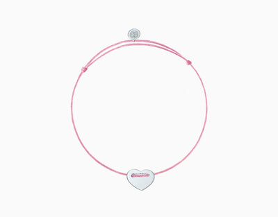 Heart textile bracelet Rainbow
