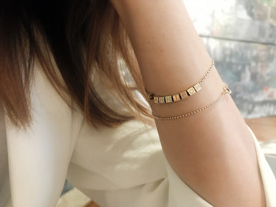 Gold Cubes Bracelet