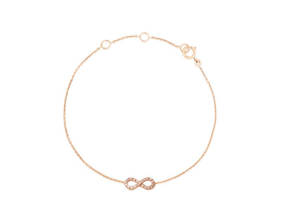 Petit Diamant Infinity - Weissgold, Gelbgold, Roségold <br>funkelnde Diamanten - Giselle Jewelry CH - 1