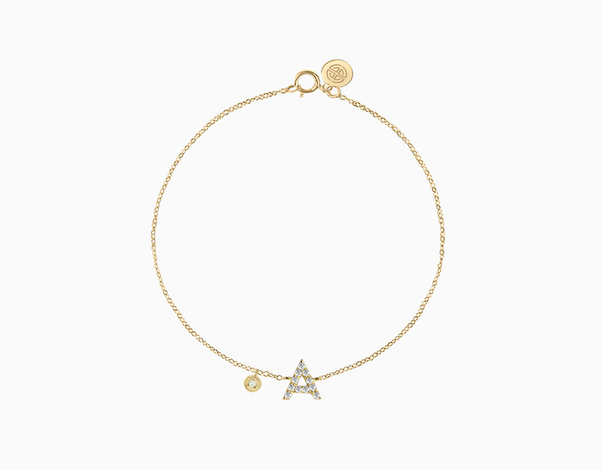 BABY DIAMOND LETTERS BRACELET