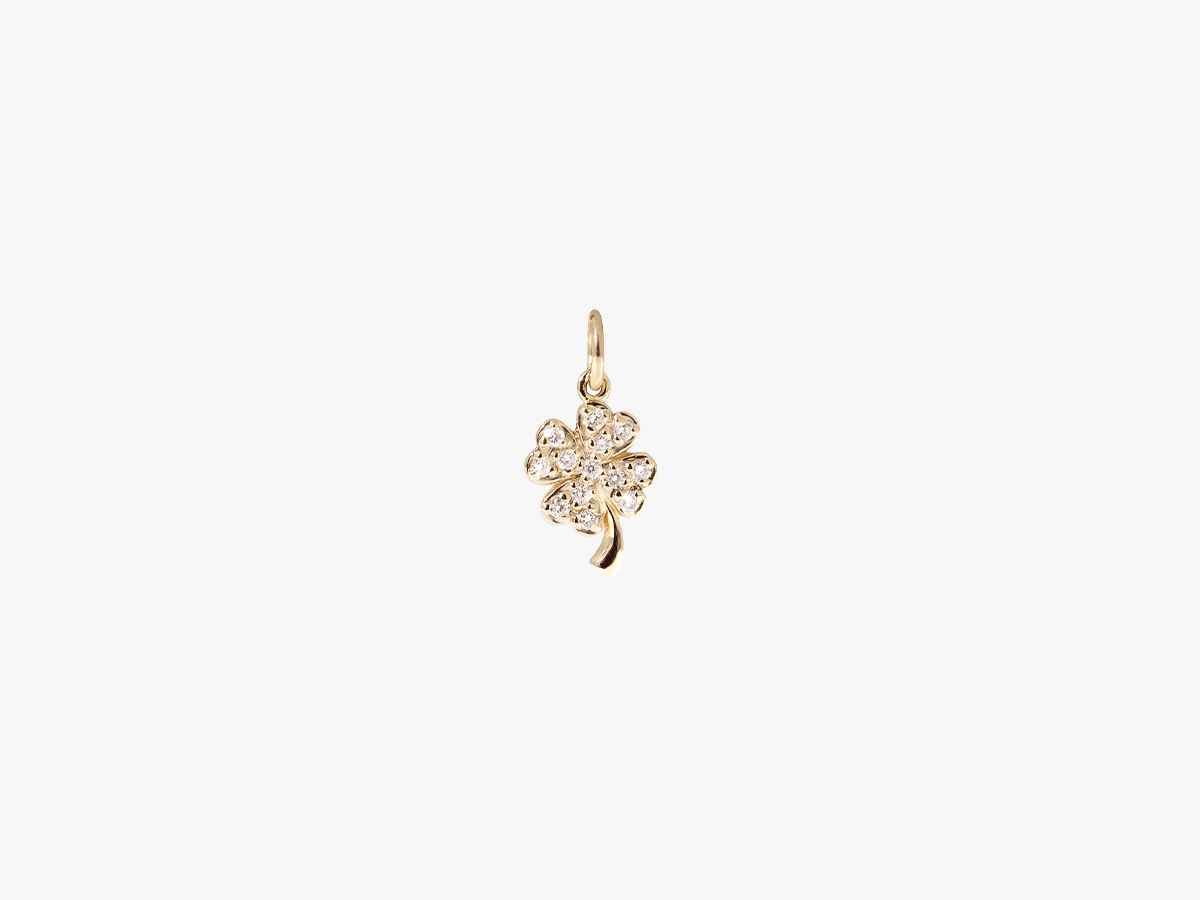Kleeblatt Diamant Charm