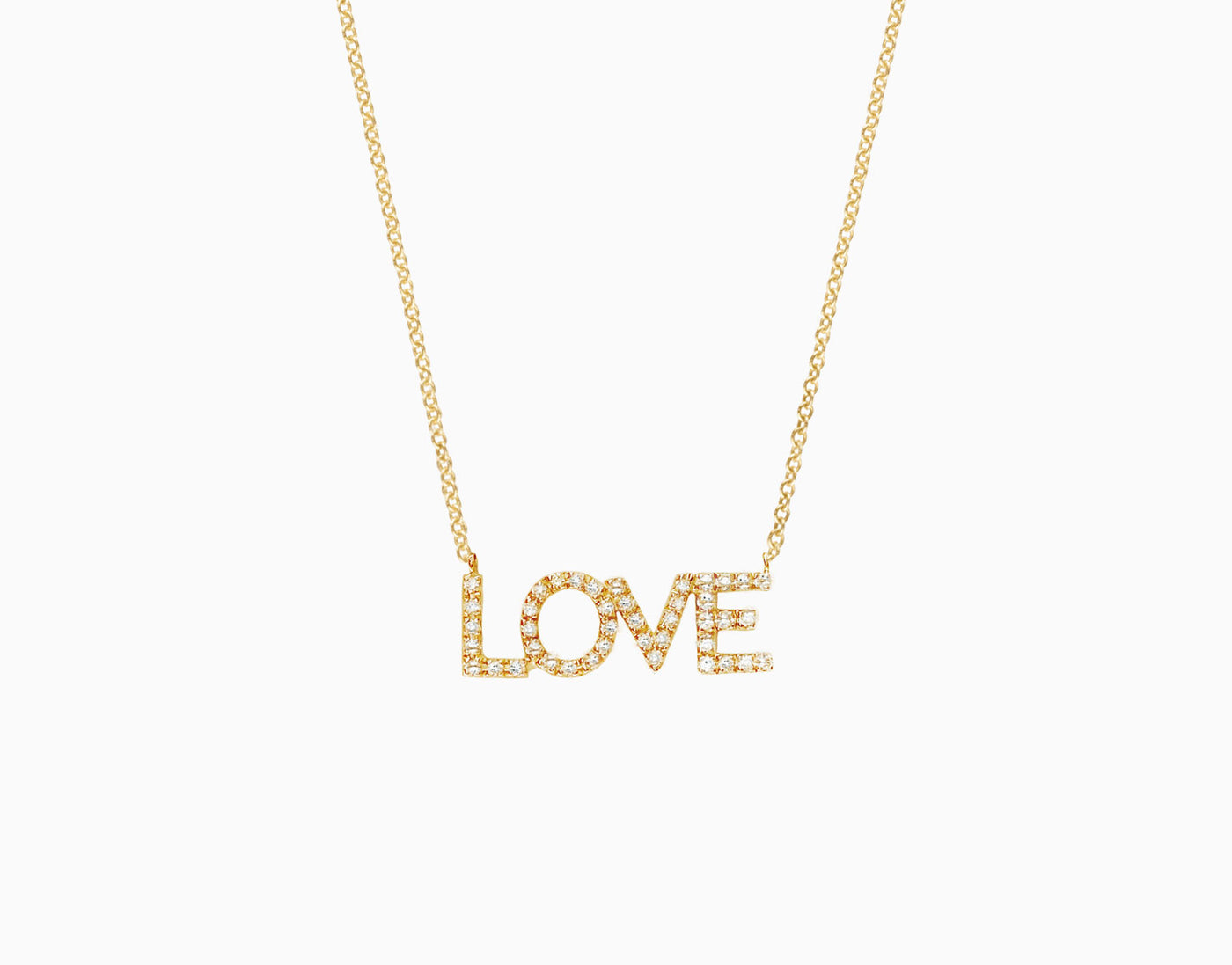 LOVE DIAMOND LETTERS NECKLACE