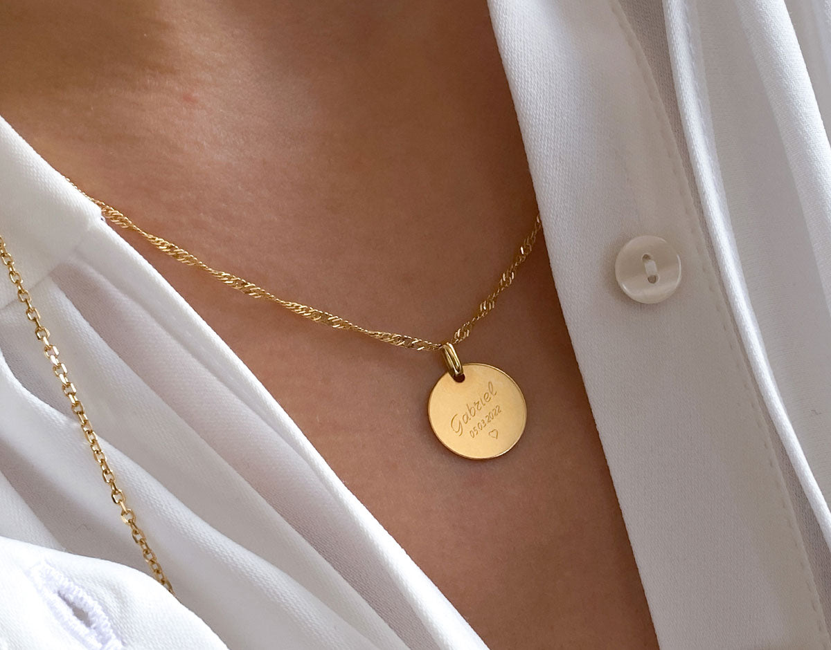 Medallion of LIFE Halskette (S) Silber & 9k Gold