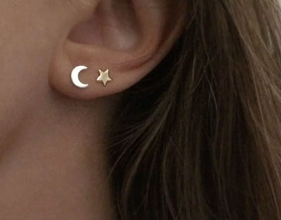 Tiny Moon Studs