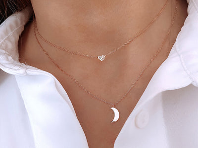 Petit diamond heart necklace