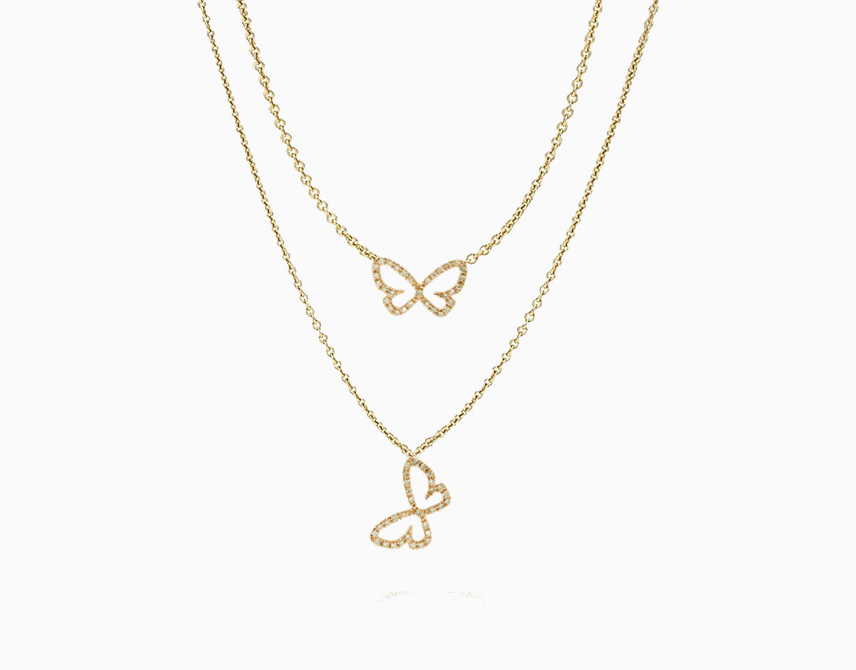 Butterfly Diamant Halskette