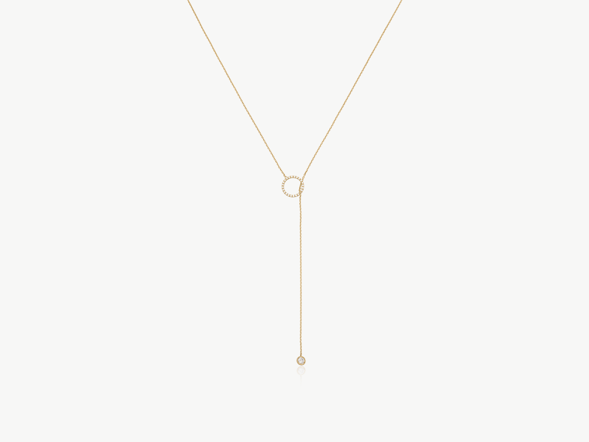 Orbit Lariat Diamant Halskette