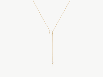 Orbit Lariat Diamant Halskette