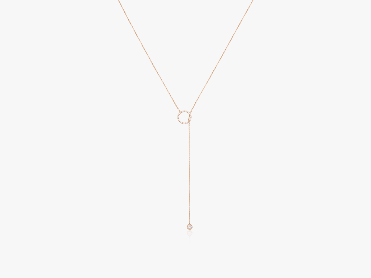 Orbit Lariat Diamant Halskette
