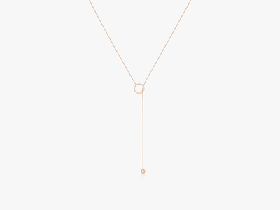 Orbit Lariat Diamant Halskette