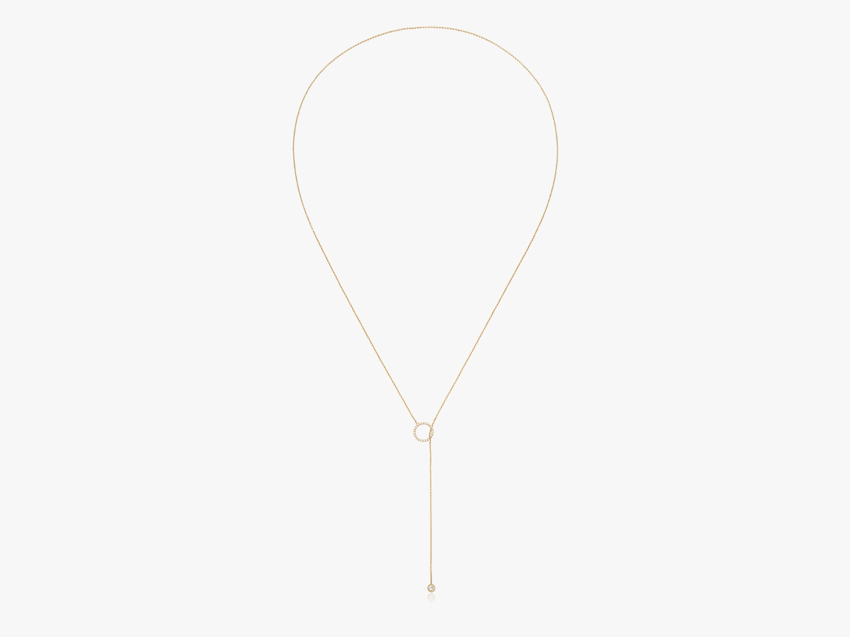 Orbit Lariat Diamant Halskette