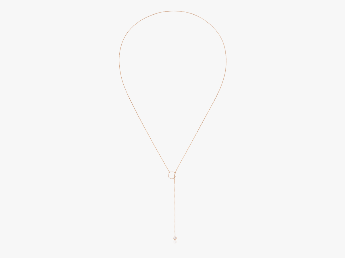 Orbit Lariat Diamant Halskette