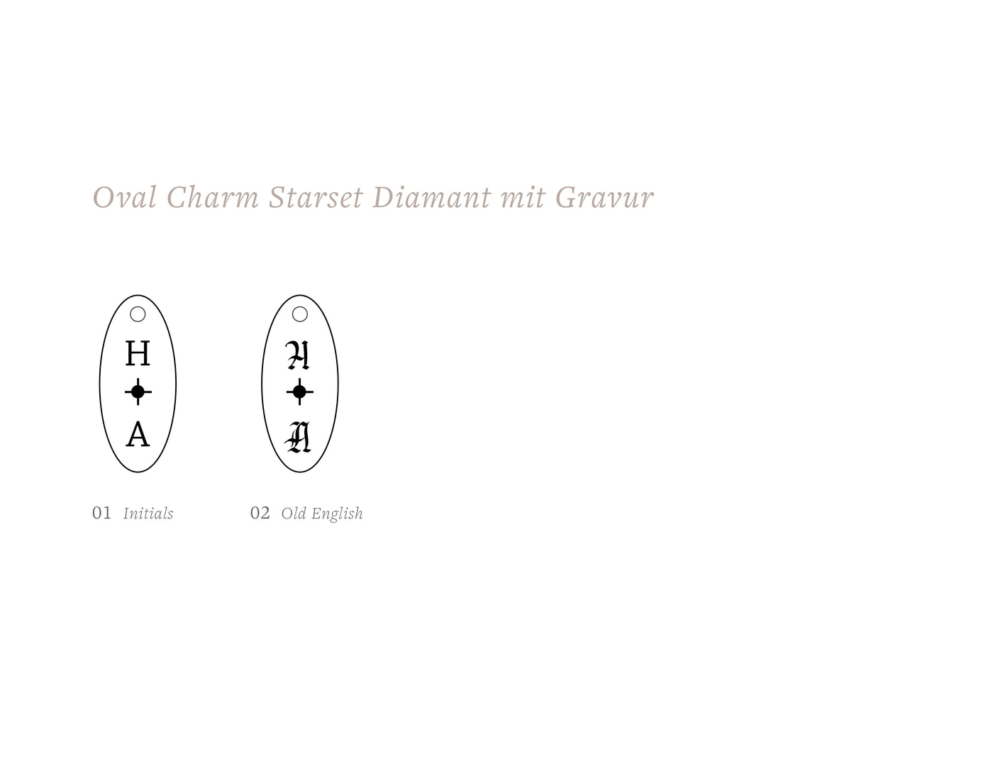 Oval Starset Diamant Charm