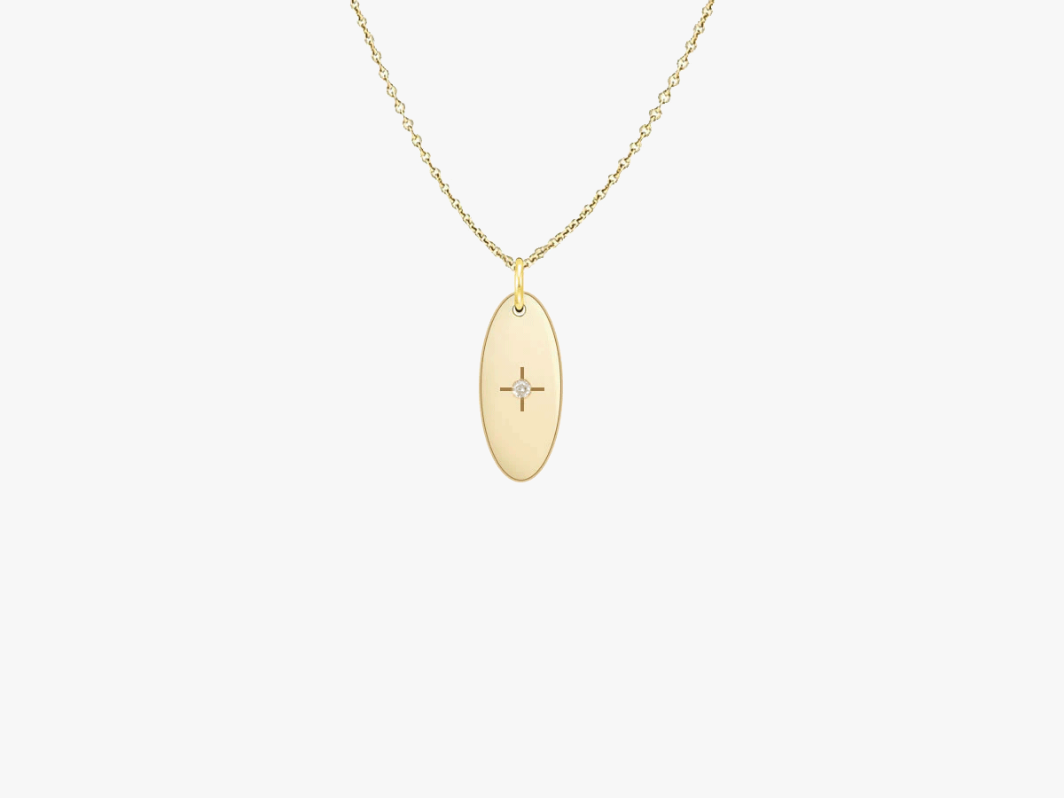Oval Starset Diamant Charm