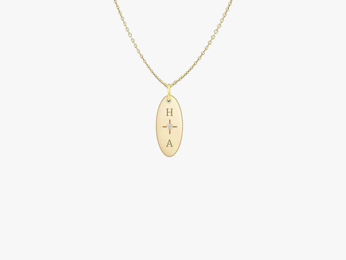 Oval Starset Diamant Charm