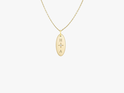 Oval Starset Diamant Charm