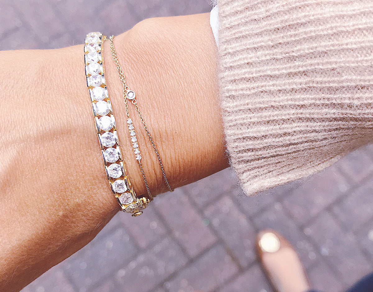 Solitaire Diamant Armkette