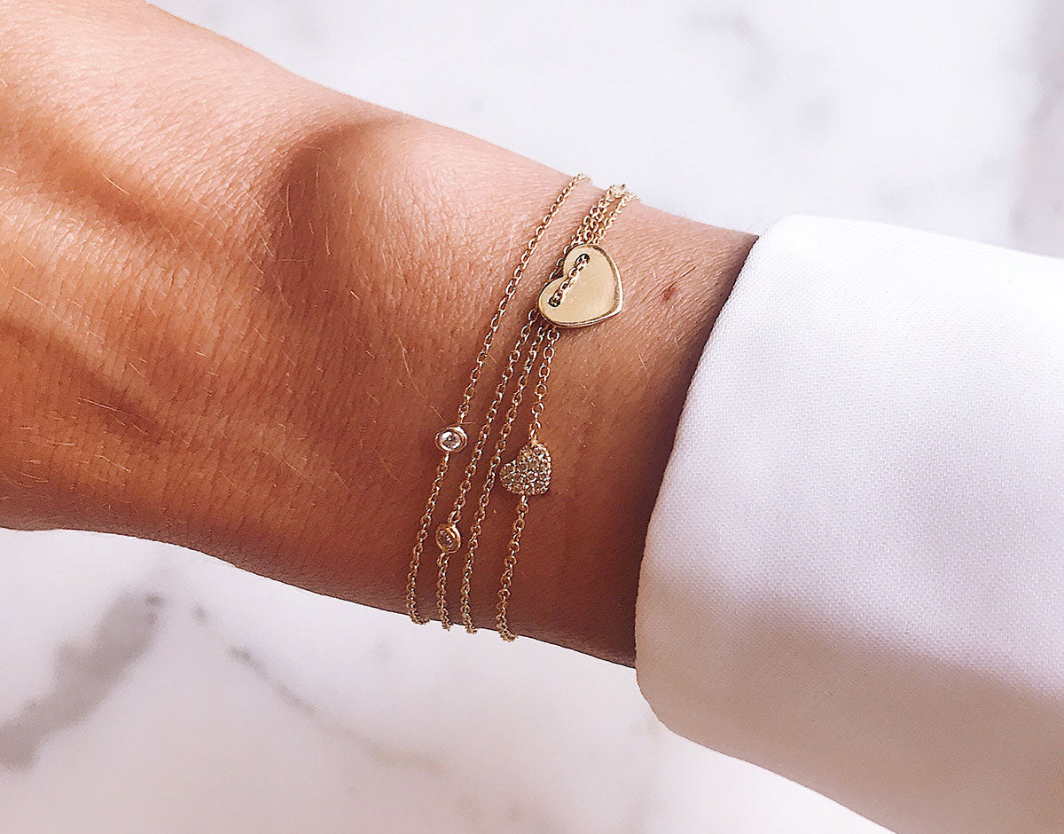 Solitaire diamond bracelet