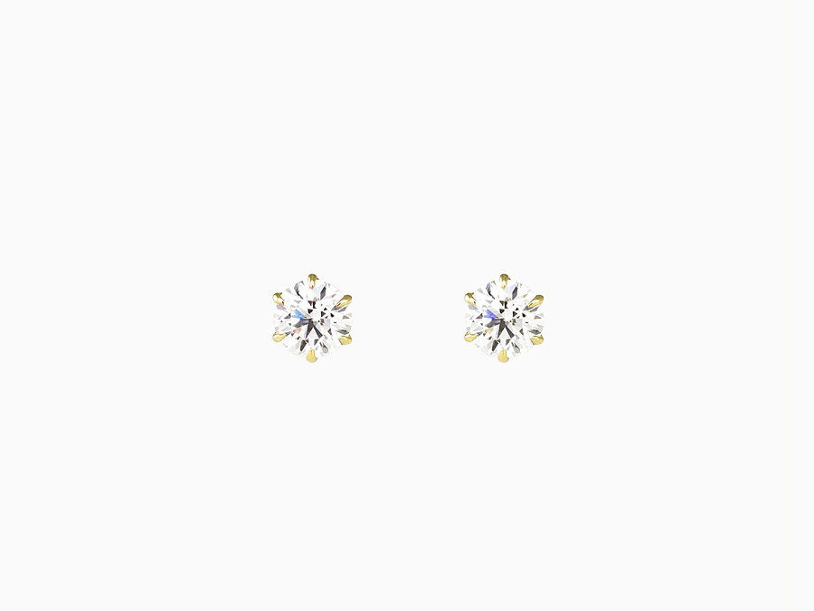 KATE Solitaire Diamond Stud (6 Prongs)